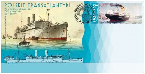 Polskie transatlantyki Kościuszko FDC 2021