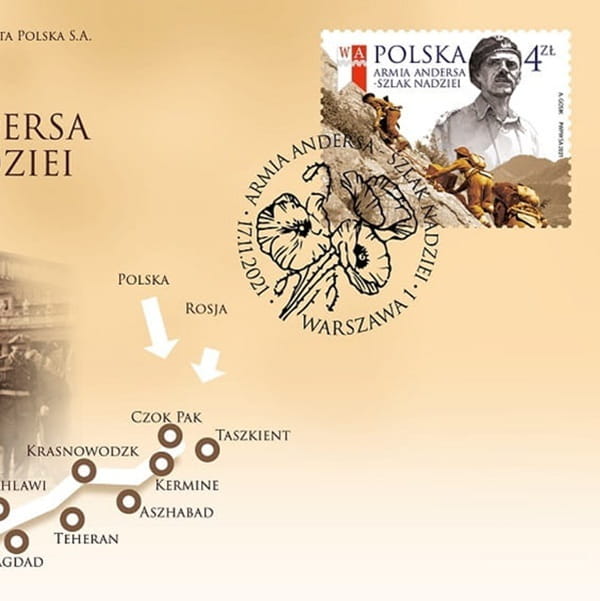 Szlak Nadziei Władysław Anders FDC 2021 szczegóły