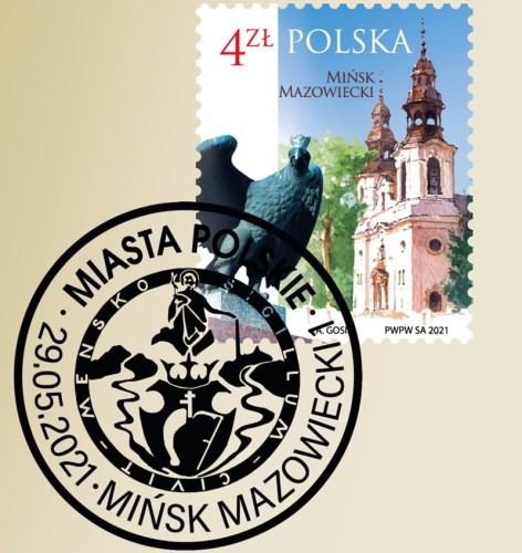 Koperta FDC Miasta polskie Mińsk Mazowiecki 2021 szczegóły
