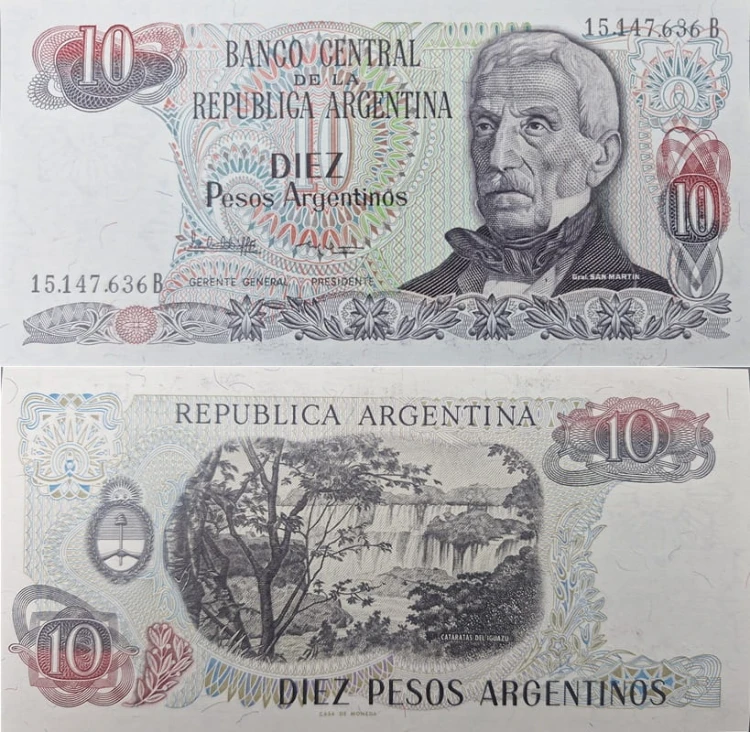 Argentyna banknot 10 pesos