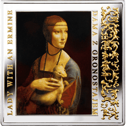 1 dolar Dama z gronostajem Arcydzieła renesansu 2012 rewers