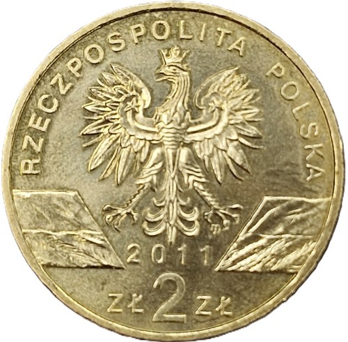 Moneta 2 zł Borsuk 2011 awers