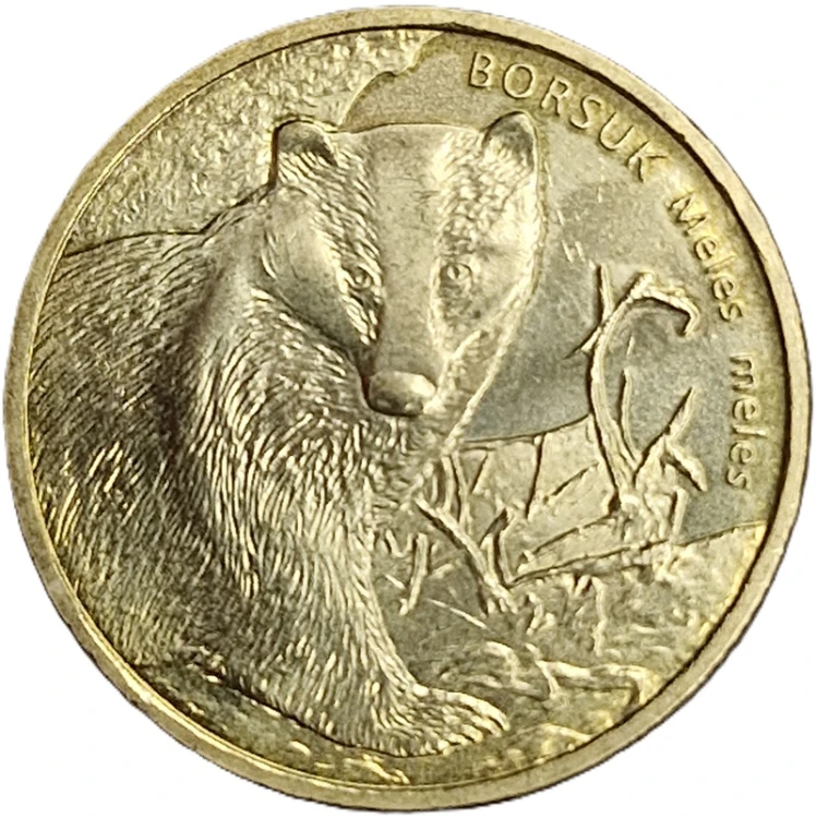 Moneta 2 zł Borsuk 2011 rewers