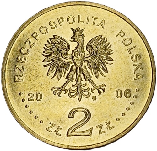 Moneta 2 zł 500-lecie Wydania Statutu Łaskiego 2006 awers