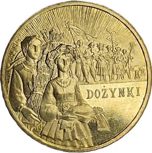 Moneta okolicznościowa 2 zł Dożynki 2004 rewers