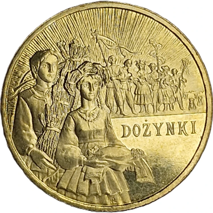 Moneta okolicznościowa 2 zł Dożynki 2004 rewers