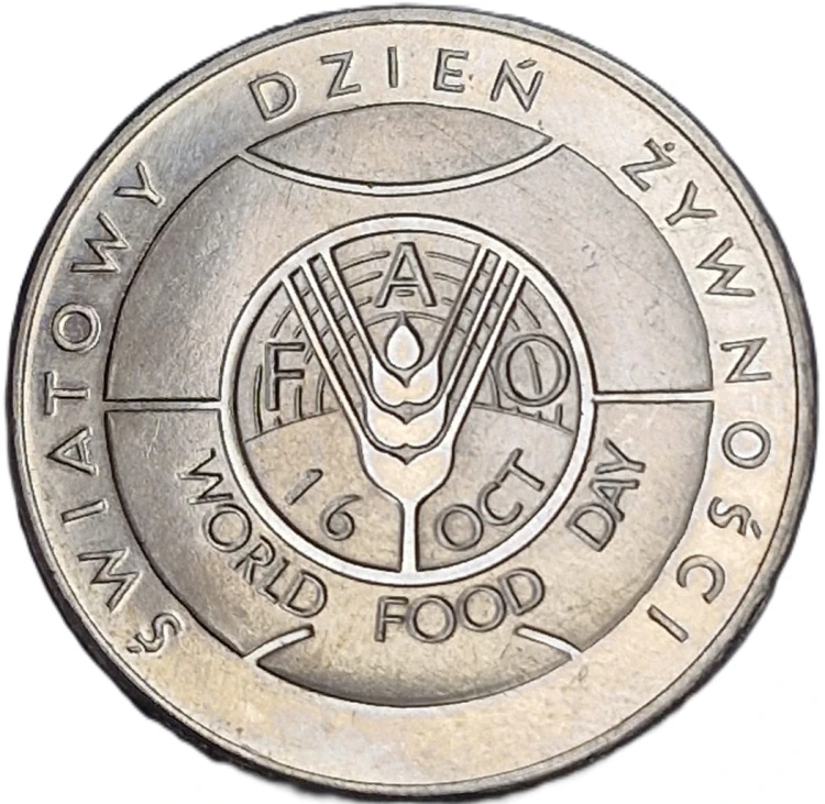 Moneta 50 zł Światowy Dzień Żywności 1981 rewers