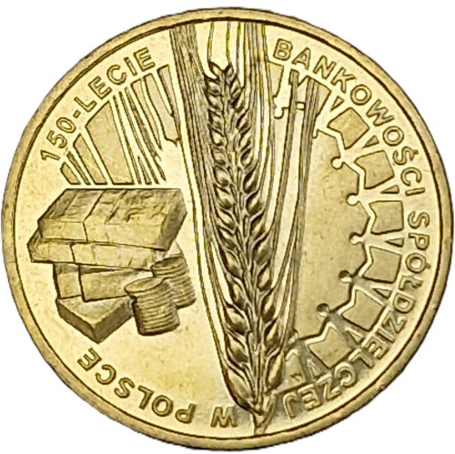 Moneta 2 zł 150-lecie Bankowości Spółdzielczej w Polsce 2012 rewers