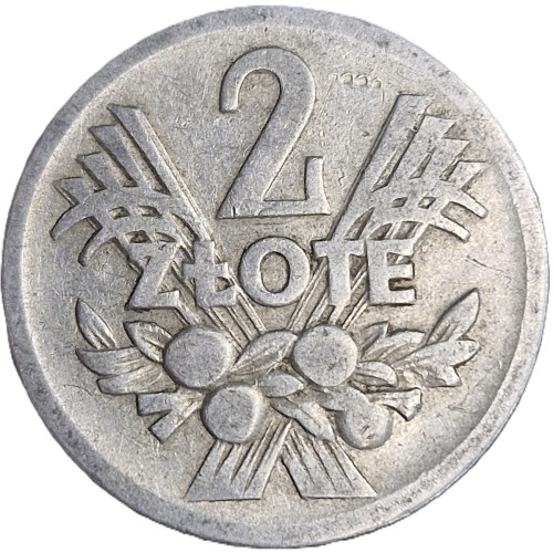 Moneta 2 złote 1958 Jagody rewers stan 3