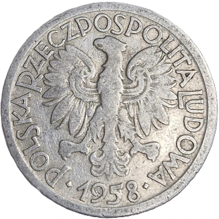 Moneta 2 złote 1958 Jagody awers stan 3