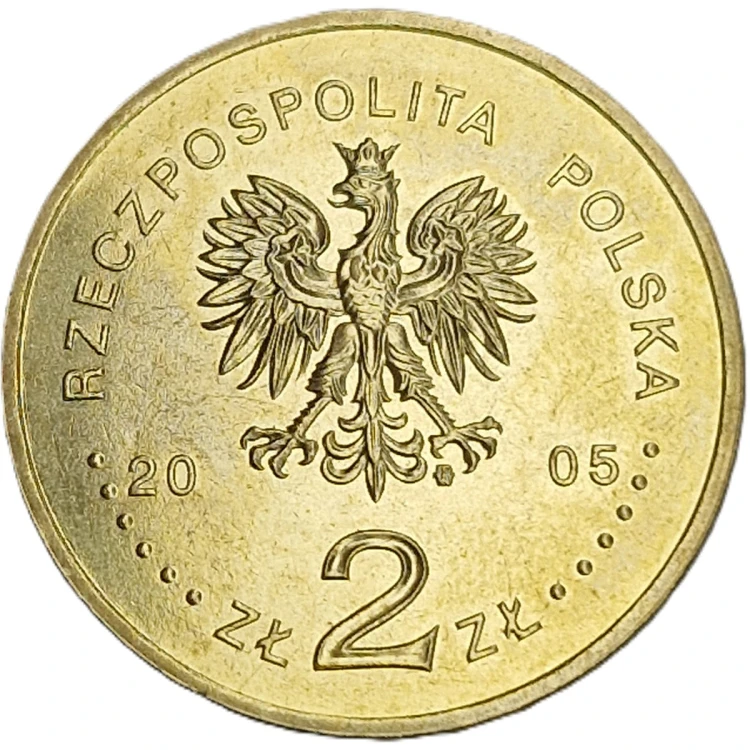Moneta okolicznościowa 2 zł 350-leci Obrony Jasnej Góry 2005 awers