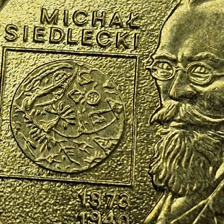 Moneta okolicznościowa 2 zł Michał Siedlecki 2001 szczegóły