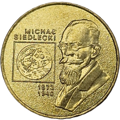 Moneta okolicznościowa 2 zł Michał Siedlecki 2001 rewers