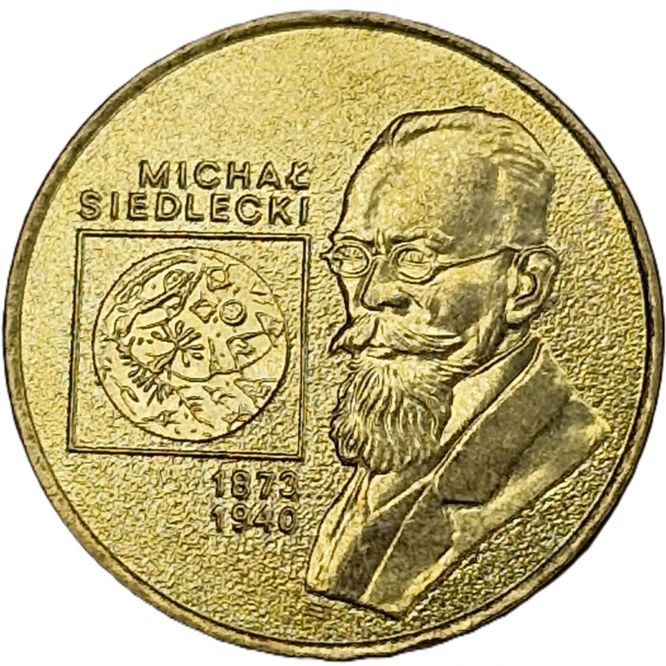 Moneta okolicznościowa 2 zł Michał Siedlecki 2001 rewers