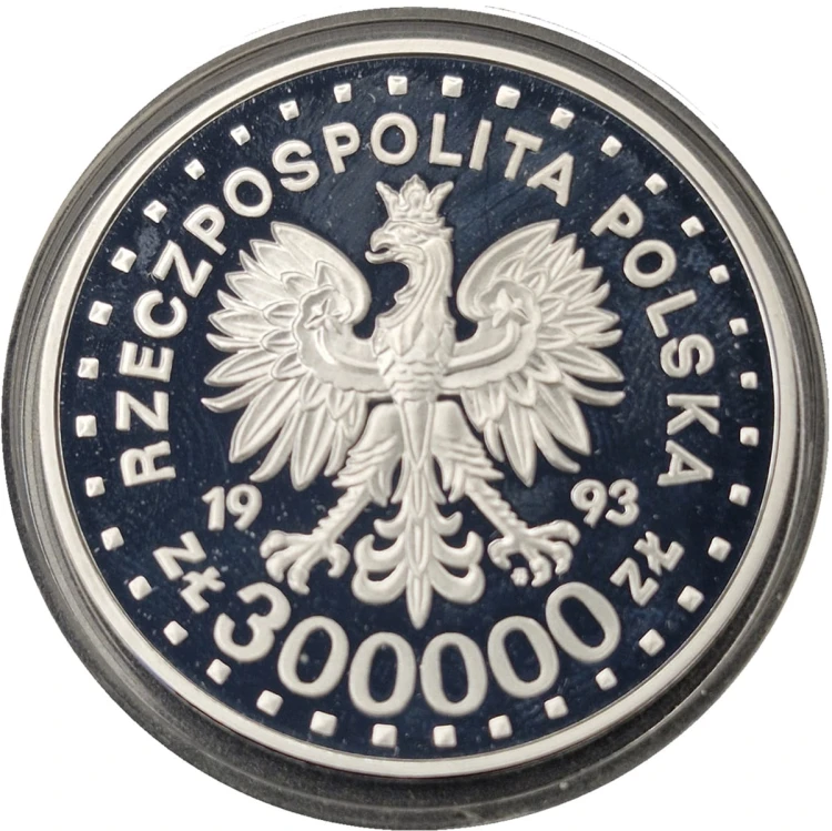 Moneta 300000 zł 50 rocznica powstania w getcie warszawskim 1993 awers