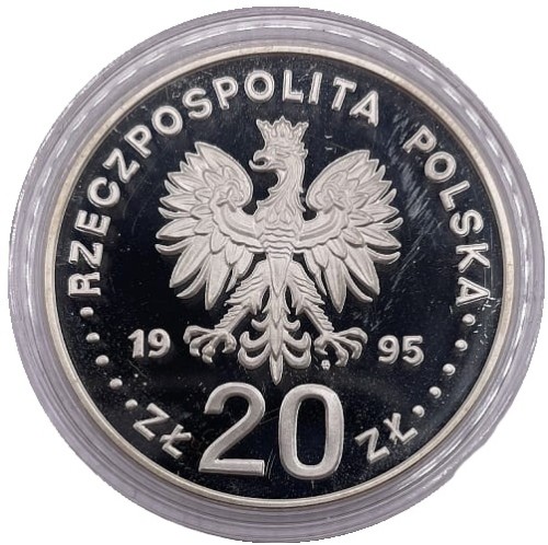 Moneta kolekcjonerska 20 zł Mikołaj Kopernik ECU 1995 awers