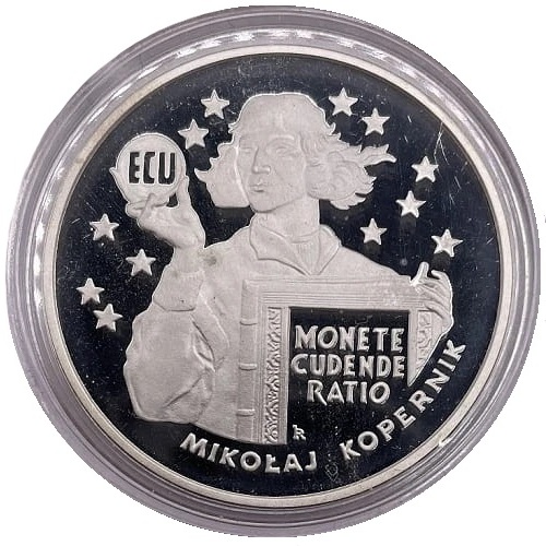 Moneta kolekcjonerska 20 zł Mikołaj Kopernik ECU 1995 rewers