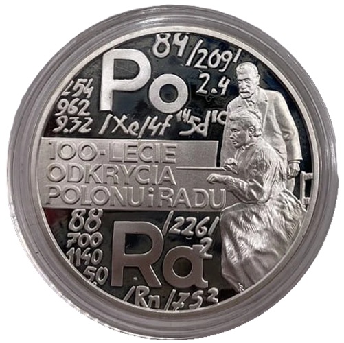 Moneta 20 zł 100-lecie odkrycia radu i polonu 1998 rewers
