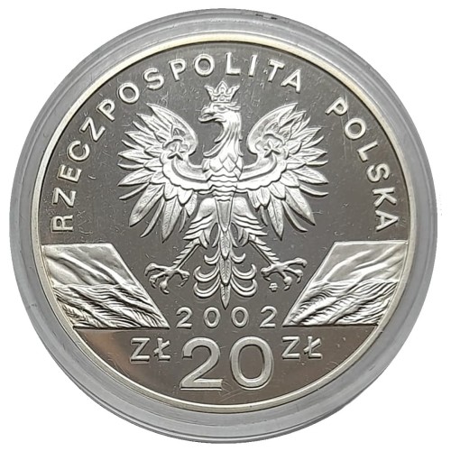 Moneta 20 zł Żółw Błotny 2002 awers