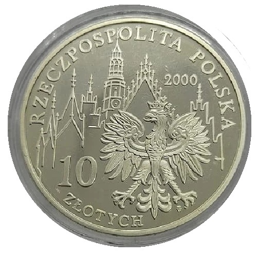 Moneta 10 zł 1000 lat Wrocławia 2000 awers