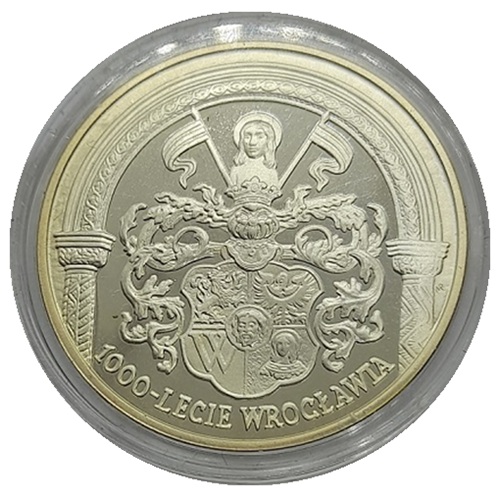 Moneta 10 zł 1000 lat Wrocławia 2000 rewers