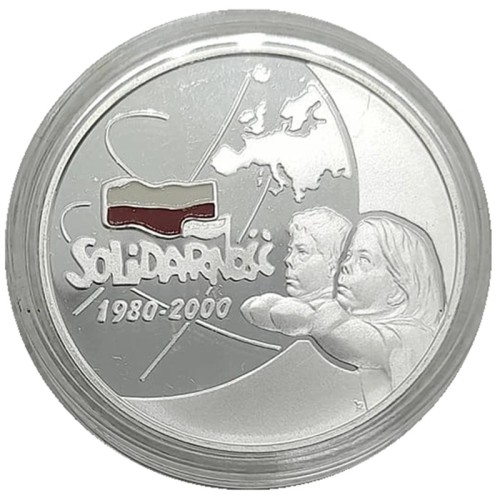 Moneta 10 zł Solidarność 1980-2000 2000 r. rewers