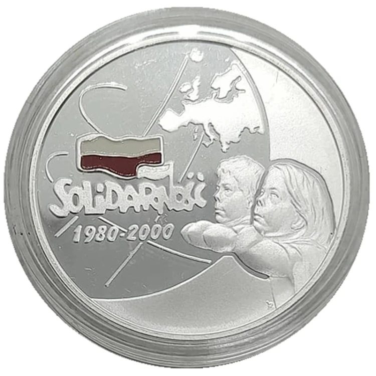 Moneta 10 zł Solidarność 1980-2000 2000 r. rewers
