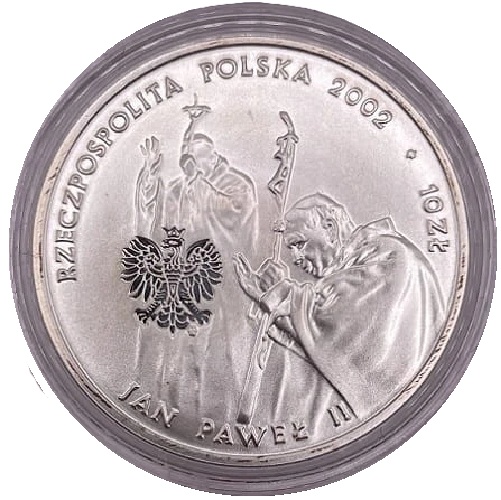 Moneta 10zł Jan Pawel II Pontifex Maximum awers