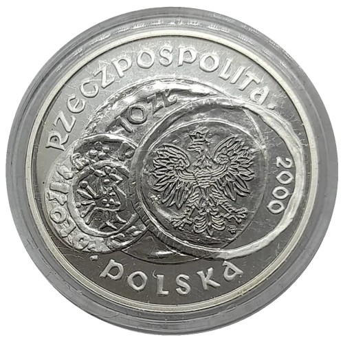 Moneta 10 zł 1000-lecie Zjazdu w Gnieźnie 2000 awers