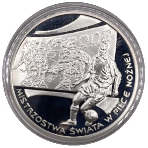 Moneta 10 zł MŚ w Piłce Nożnej Korea-Japonia 2002 rewers