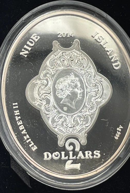 Faberge 2 dollars 2014 Jajo Kiwi awers