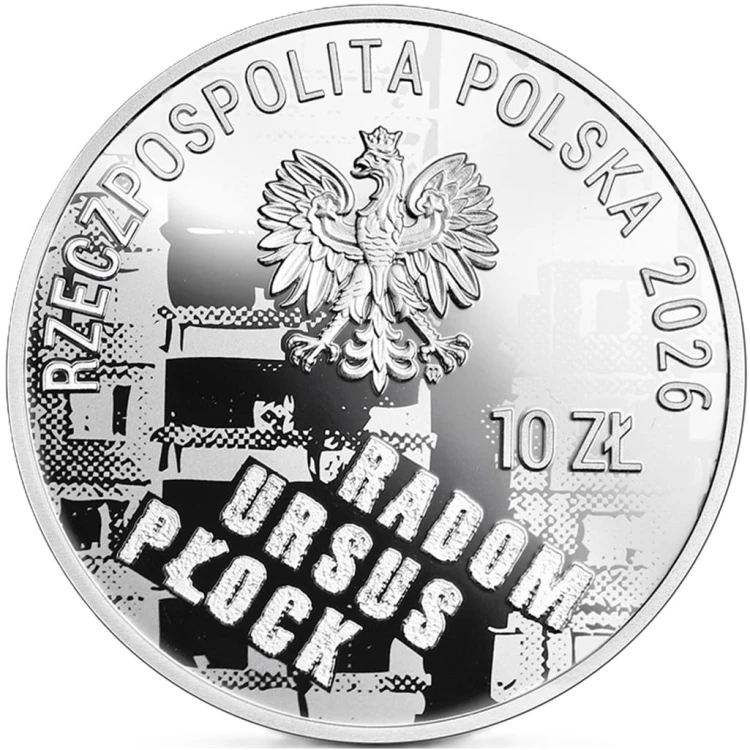 Moneta 10 zł 50. rocznica czerwca 76 awers