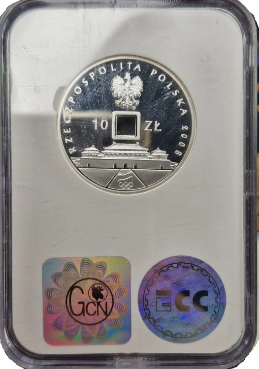 Moneta 10 złotych 2009 Pekin grading awers