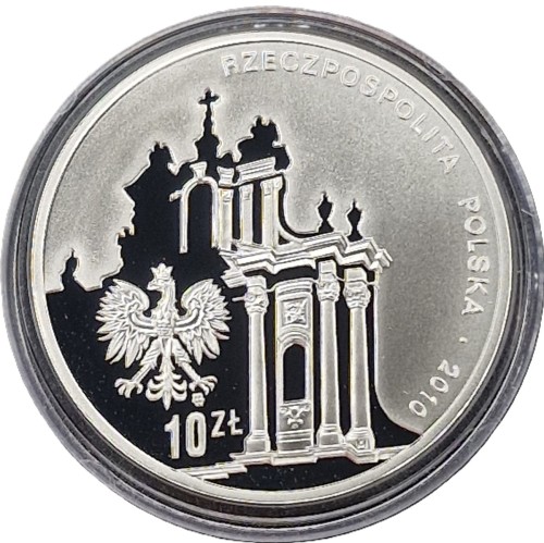Moneta 10 zł 95. rocznica urodzin ks. Jana Twardowskiego 2010 awers
