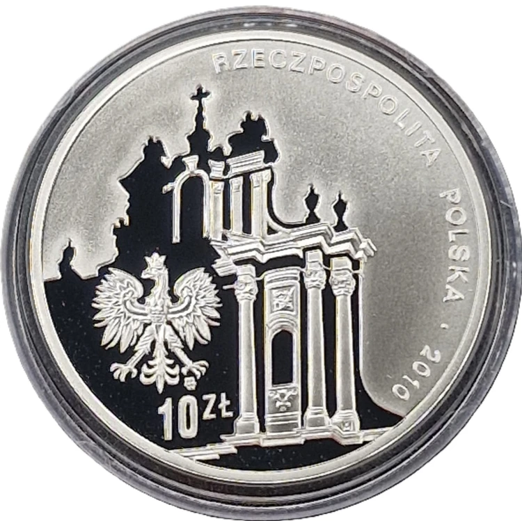 Moneta 10 zł 95. rocznica urodzin ks. Jana Twardowskiego 2010 awers