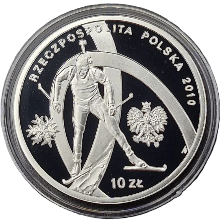 Moneta 10 zł Reprezentacja Olimpijska Vancouver 2010 NBP awers