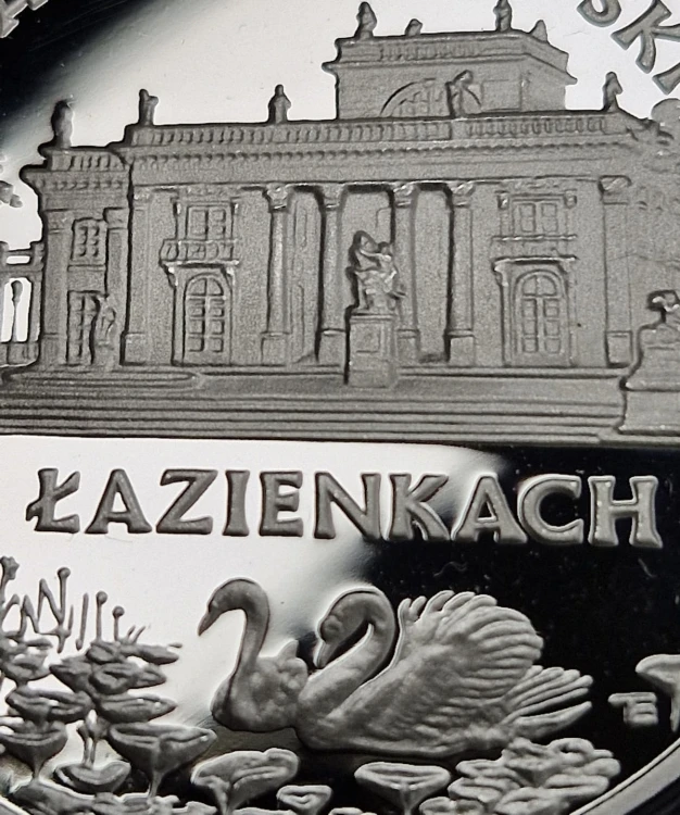 Moneta 20 zł Pałac Królewski w Łazienkach 1995 szczegóły