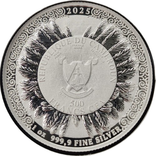Moneta 500 franków Wiedźmin 1oz Czas pogardy 2025 awers