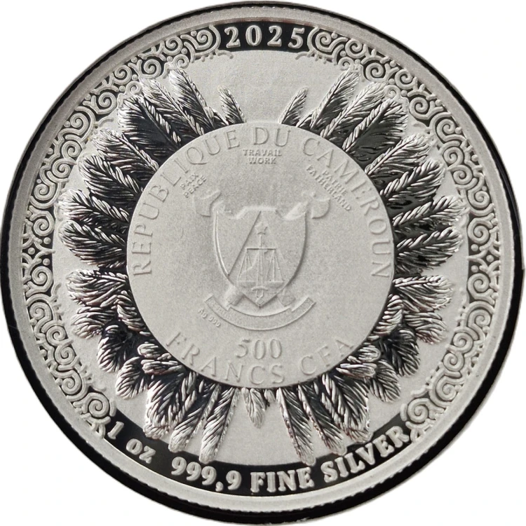 Moneta 500 franków Wiedźmin 1oz Czas pogardy 2025 awers