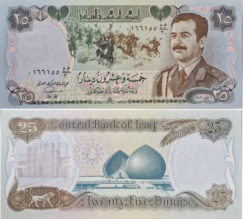 Banknot 50 dinarów Irak Husajn