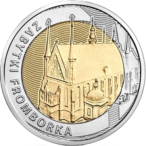 Moneta okolicznościowa 5 zł Zabytki Fromborka 2019 rewers