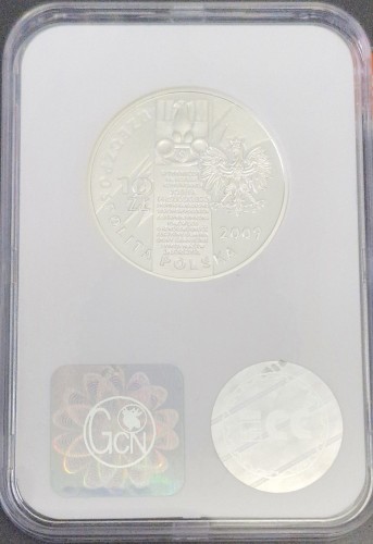 Moneta 10 złotych 2009 Wymarszu Pierwszej Kompanii Kadrowej grading PR70 rewers