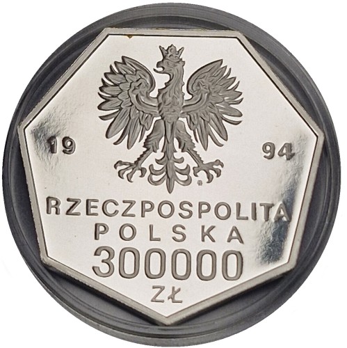 Moneta 300000 zł 70-lecie odrodzenia Banku Polskiego 1993 awers