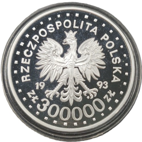 Moneta 300000 zł XVII Zimowe Igrzyska Lillehammer 1993