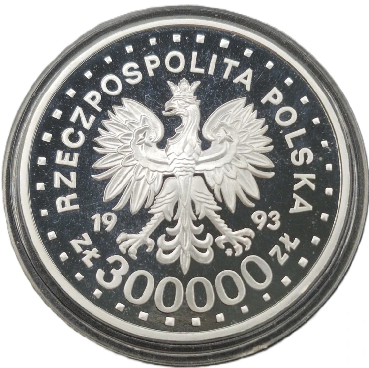 Moneta 300000 zł XVII Zimowe Igrzyska Lillehammer 1993