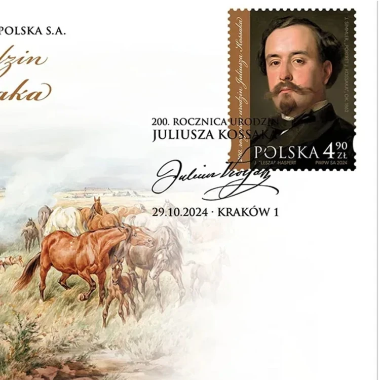Koperta FDC 200 rocznica urodzin Juliusza Kossaka 2024 szczegóły