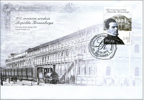 Koperta FDC 200. rocz. ur. Leopolda Kronenberga 2012