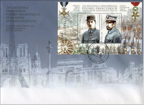 FDC 100 rocznica odnowienia stosunków Polsko-Francuskich 2019