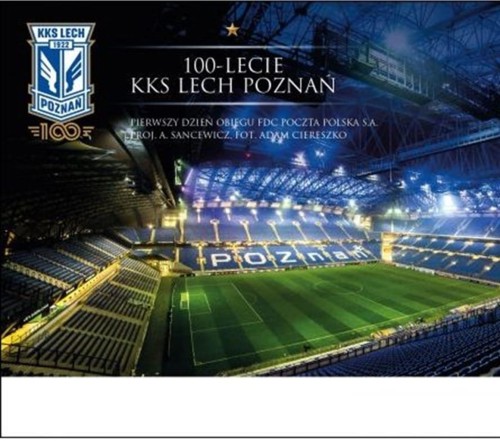 100-lecie KKS Lech Poznań koperta FDC 2022 szczegóły
