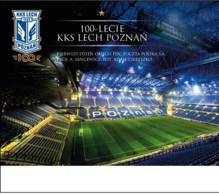 100-lecie KKS Lech Poznań koperta FDC 2022 szczegóły